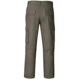 Mens Cargo Zip Off Pants Khaki Long Back